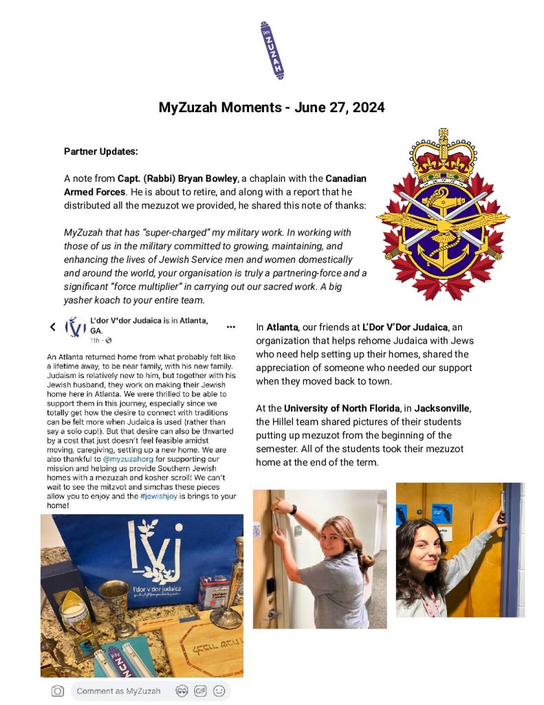 thumbnail of MyZuzah Moments – June 27, 2024